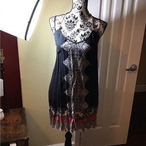 Angie Black and White Patterned Dress